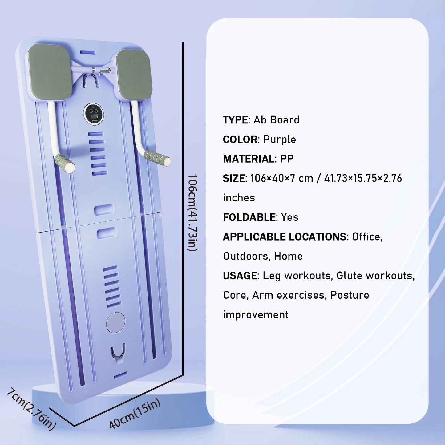 Foldable Reformer Pilates Board